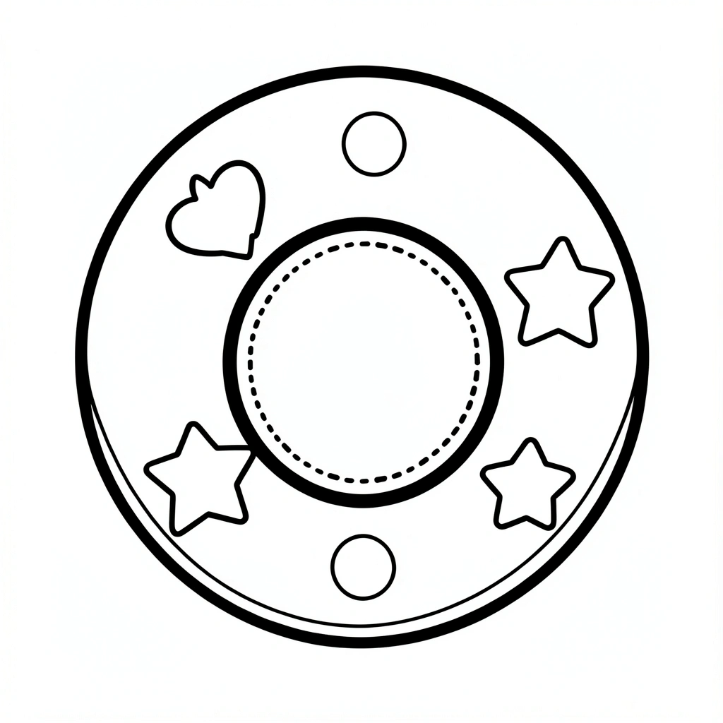 Szablon pączka do wydruku (baza) - Szablony - Tłusty Czwartek