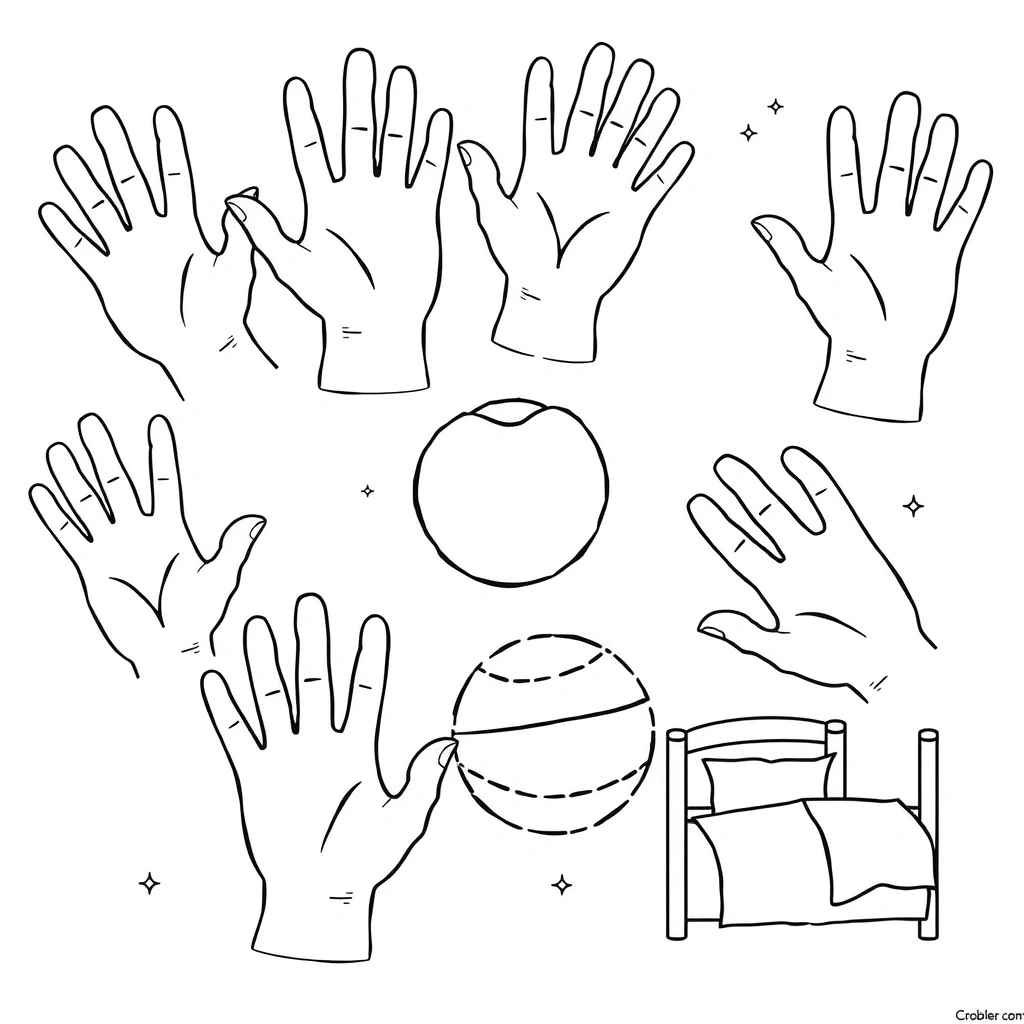 Kolorowanka — Odciski dłoni i symbole - Kolorowanki - Prawa Dziecka