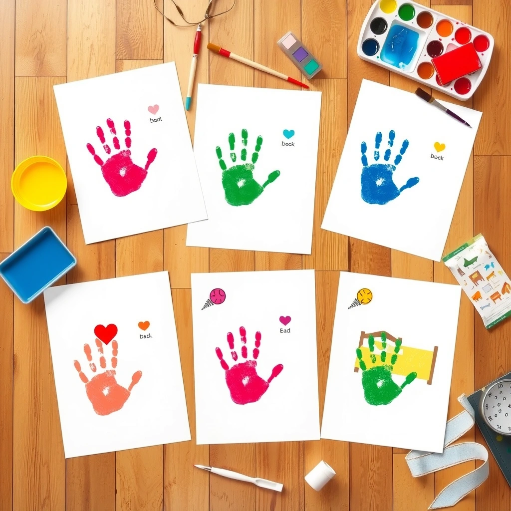 Przykładowa praca — gotowe kolorowe dłonie - Materiały - Prawa Dziecka