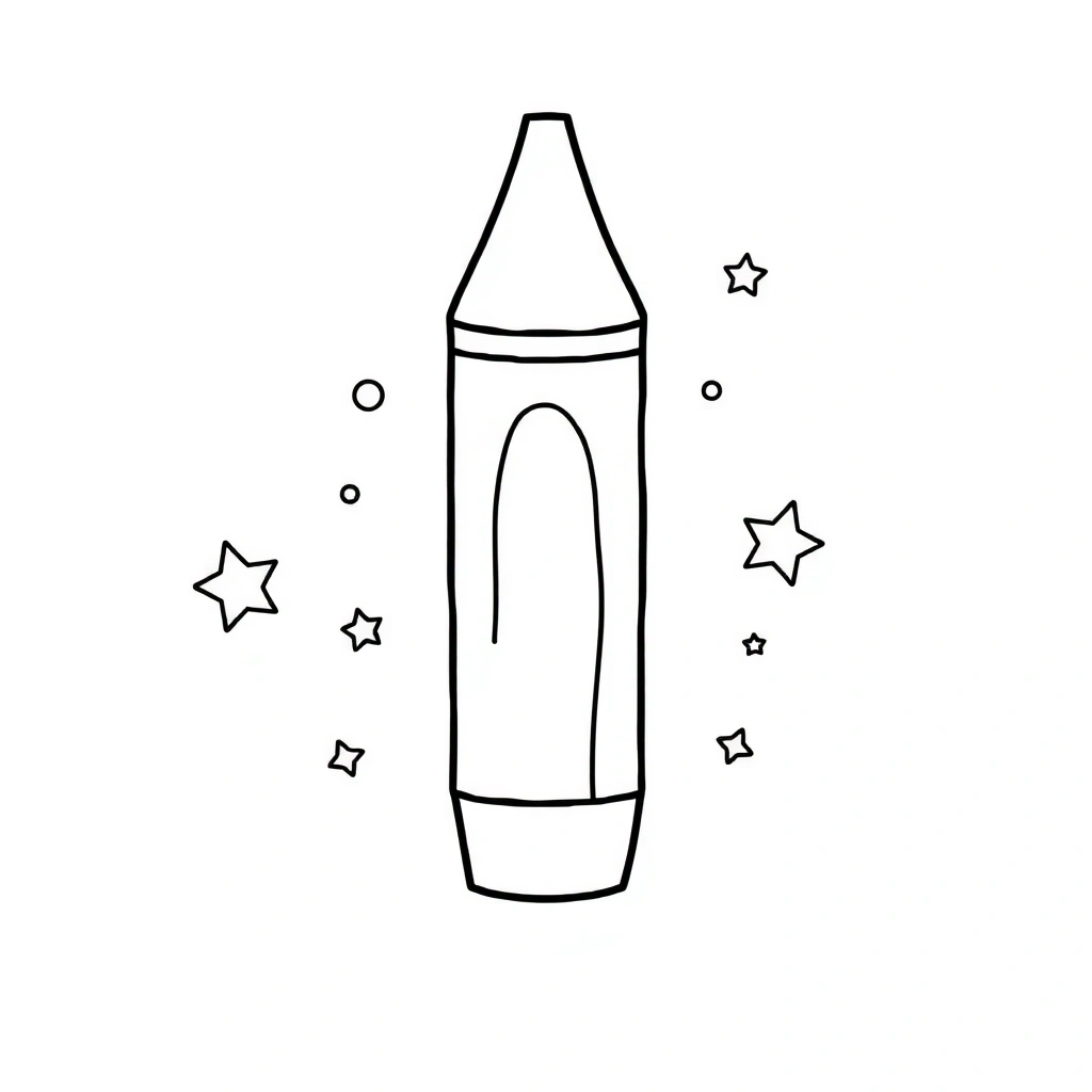 Kolorowanka: Wielka kredka do pokolorowania - Kolorowanki - Kredki