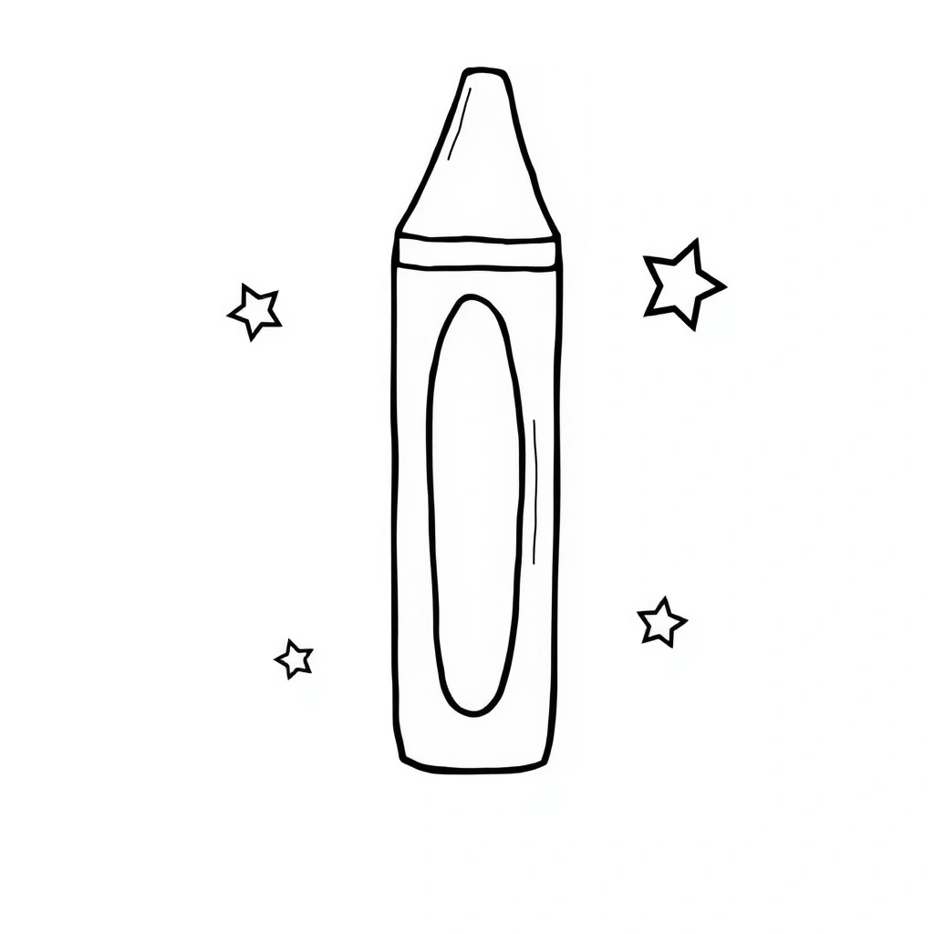 Kolorowanka: Wielka kredka do pokolorowania - Kolorowanki - Kredki