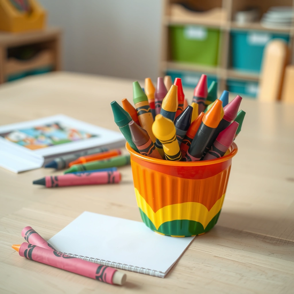 Zestaw kredek w kubeczku - Materiały - Kredki