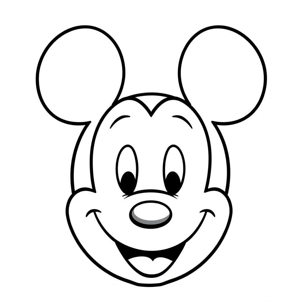 Kolorowanka uproszczona - Kolorowanki - Myszka Miki