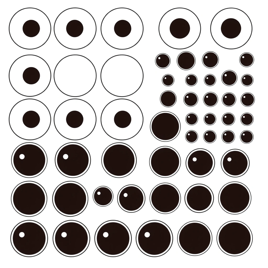 Szablon oczu i źrenic - Szablony - Myszka Miki