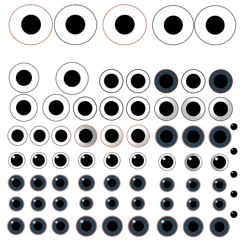 Szablon oczu i źrenic - Szablony - Myszka Miki