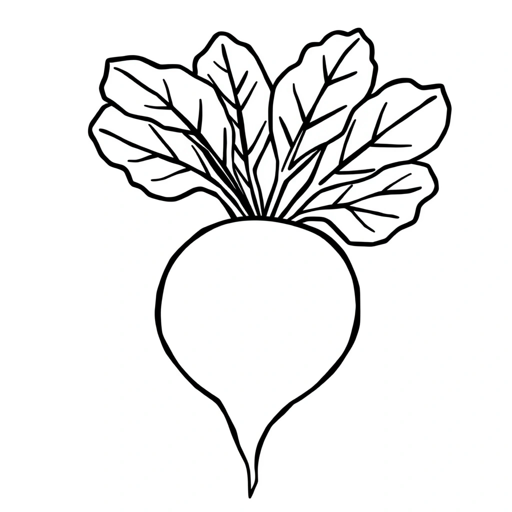 Kolorowanka — kontur buraka - Kolorowanki - Burak