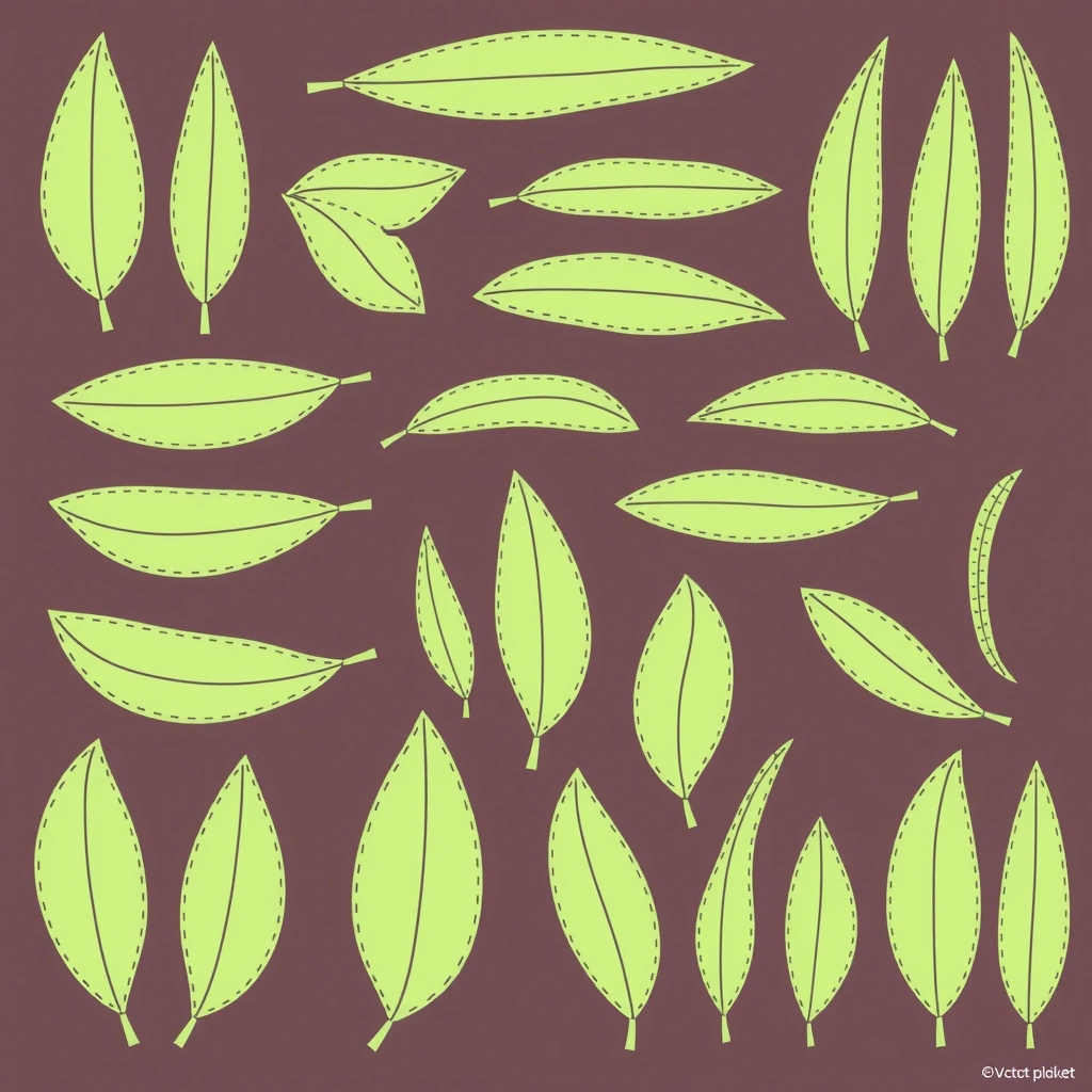 Szablony liści (paski) — do wycięcia - Szablony - Burak