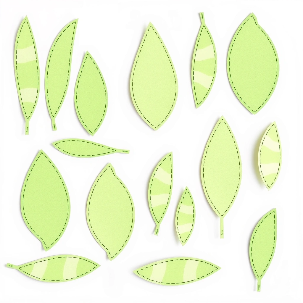 Szablony liści (paski) — do wycięcia - Szablony - Burak