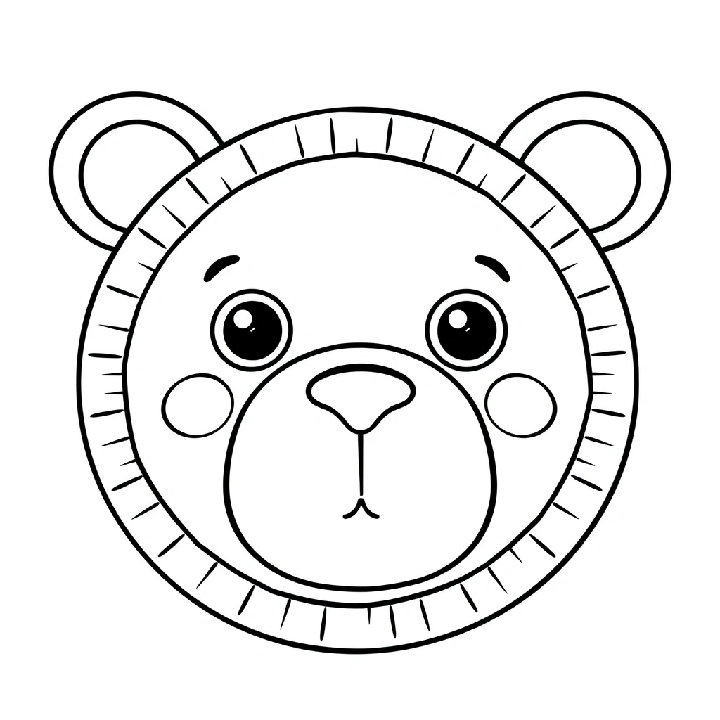 Kolorowanka — kontury misia - Kolorowanki - Pluszowy Miś