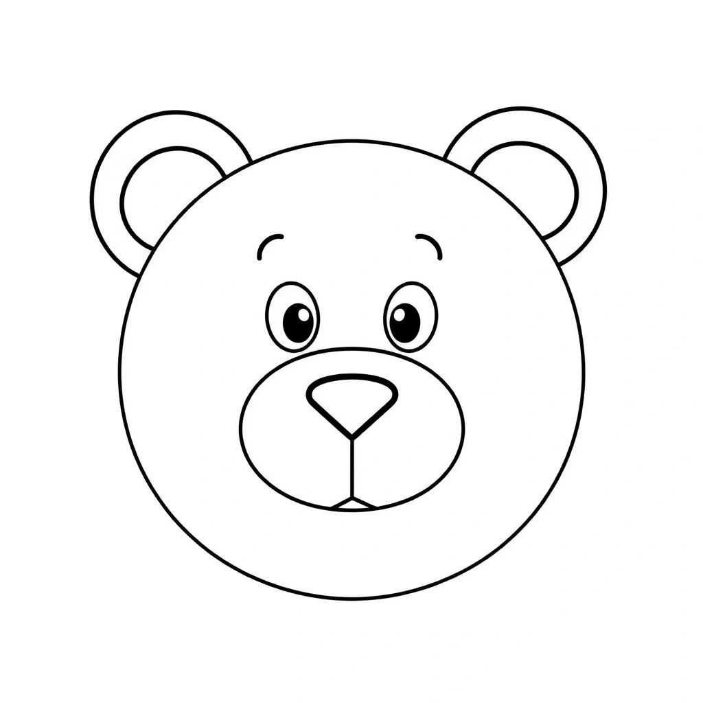 Kolorowanka — kontury misia - Kolorowanki - Pluszowy Miś