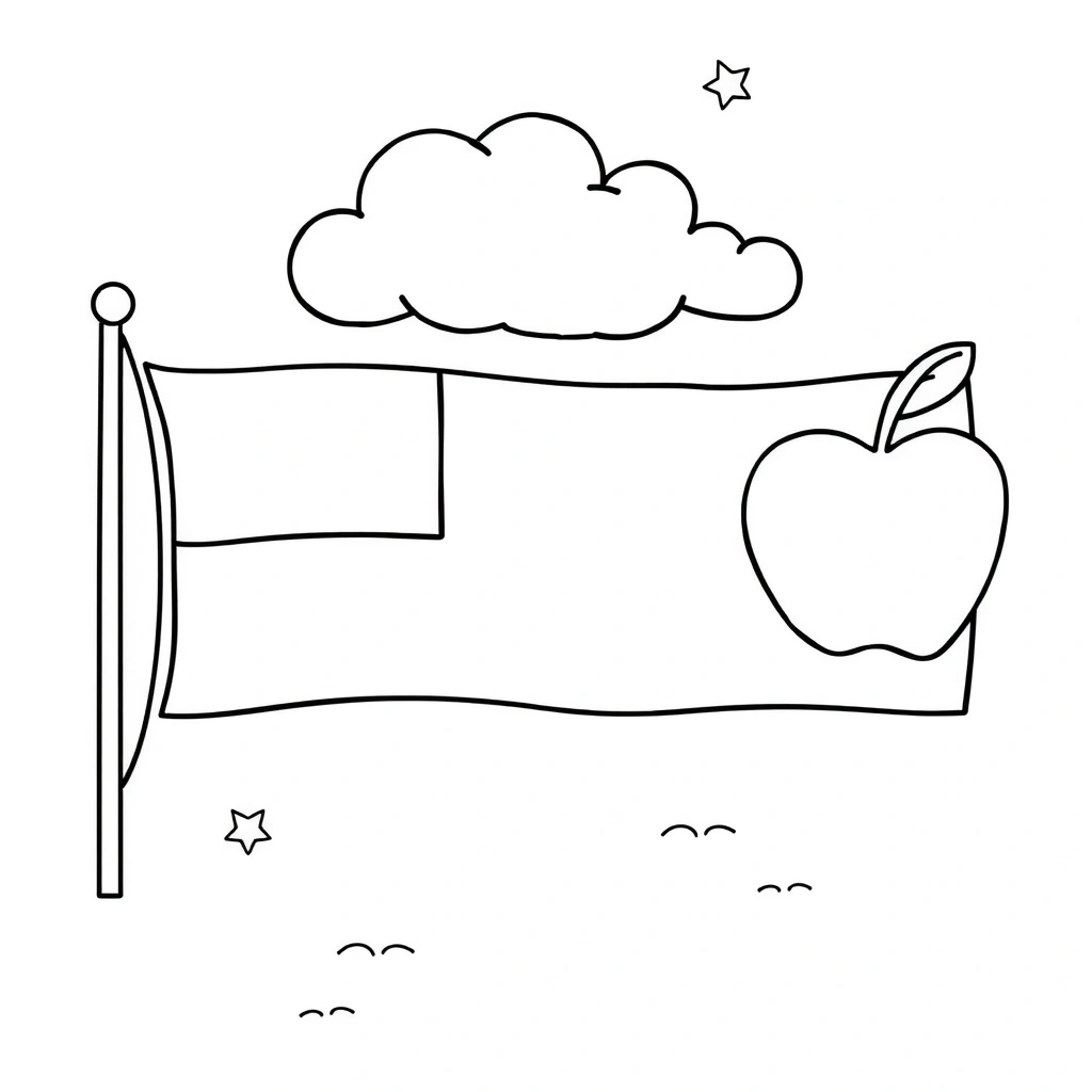 Kolorowanka — flaga do pokolorowania - Kolorowanki - Niepodległość