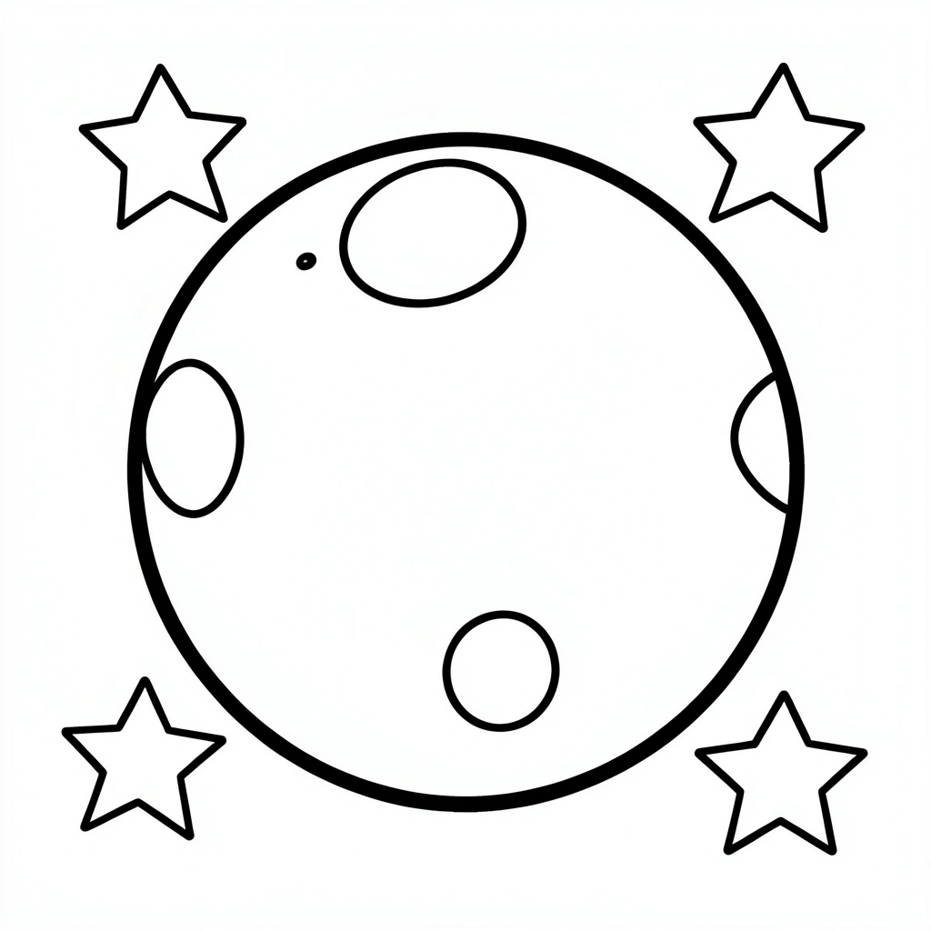 Kolorowanka — prosty Pluton - Kolorowanki - Dzień Plutona