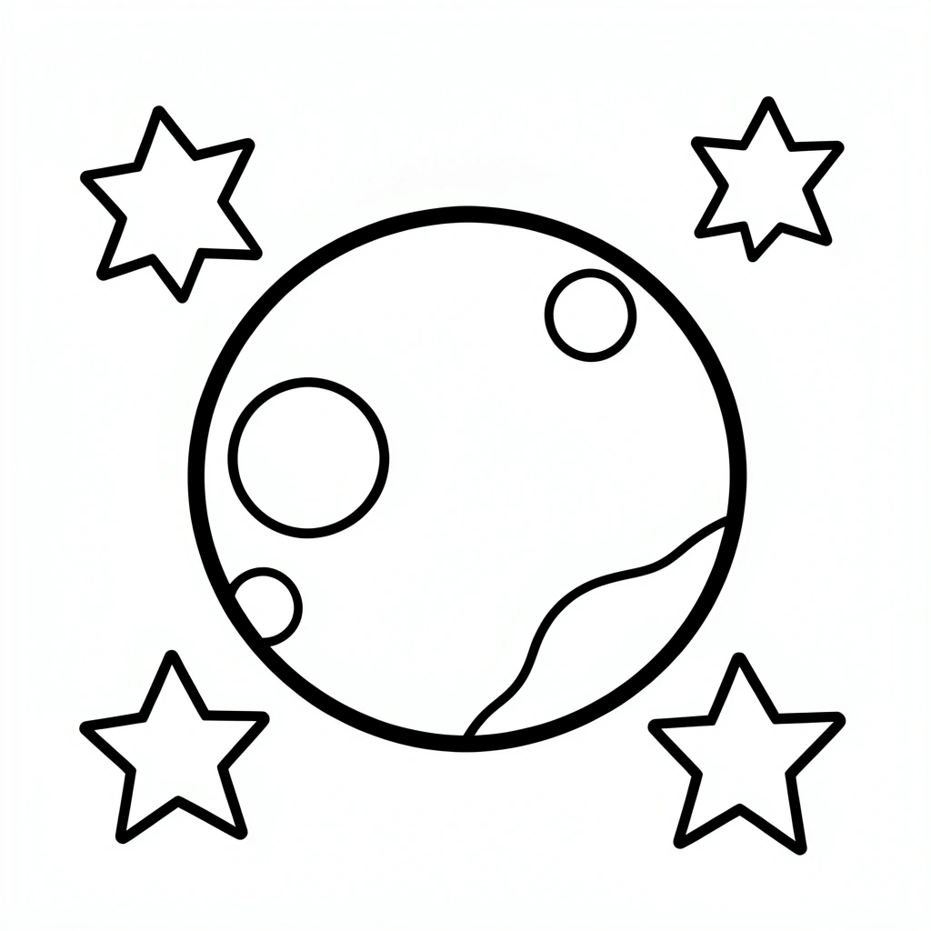 Kolorowanka — prosty Pluton - Kolorowanki - Dzień Plutona