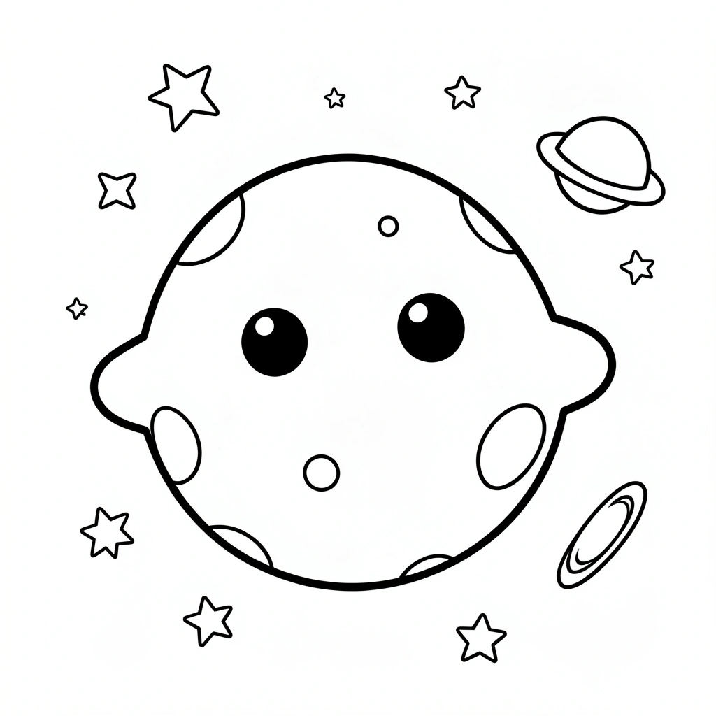 Kolorowanka Plutona dla maluchów - Kolorowanki - Dzień Plutona