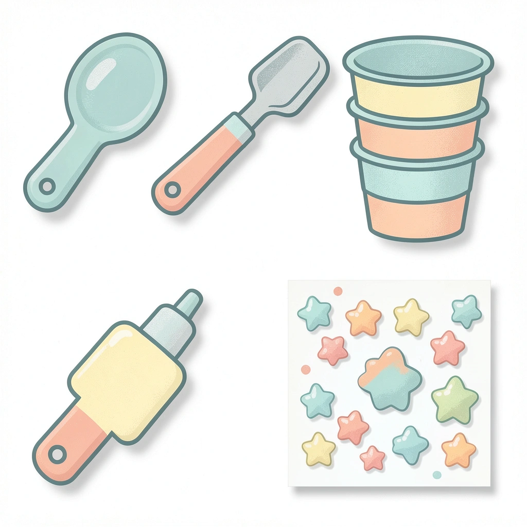 Ikony narzędzi i materiałów - Szablony - Dzień Plutona