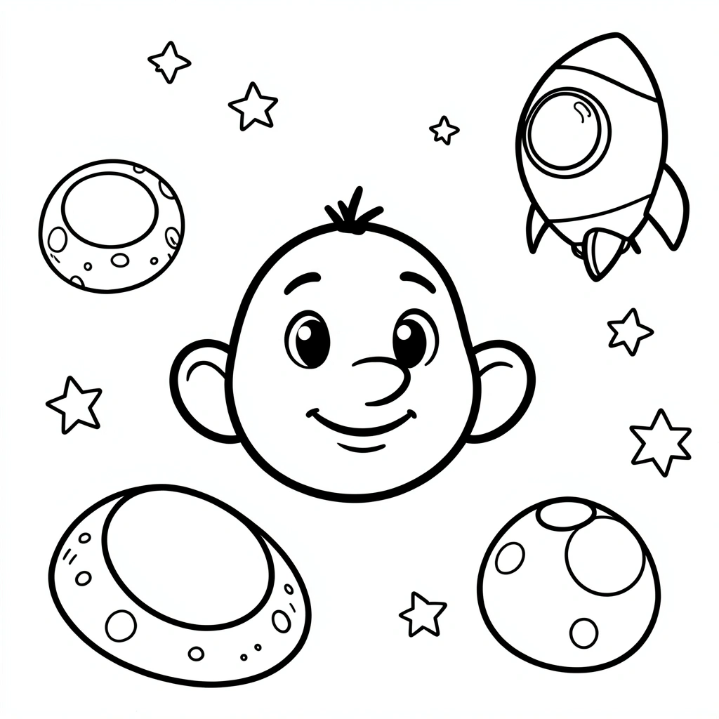 Kolorowanka — Pluton i rakieta - Kolorowanki - Dzień Plutona