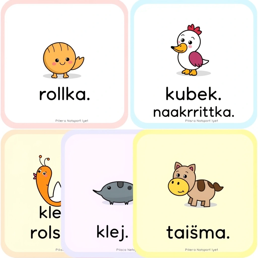 Karty z nazwami (etykiety do nazywania) - Szablony - Majsterkowanie