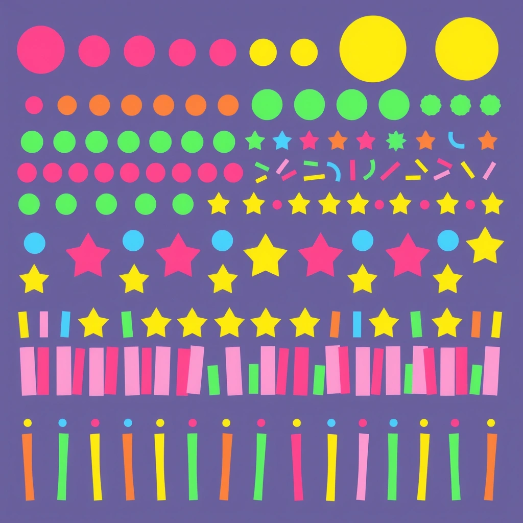 Grafika elementów — naklejki i posypka - Szablony - Ciasteczka