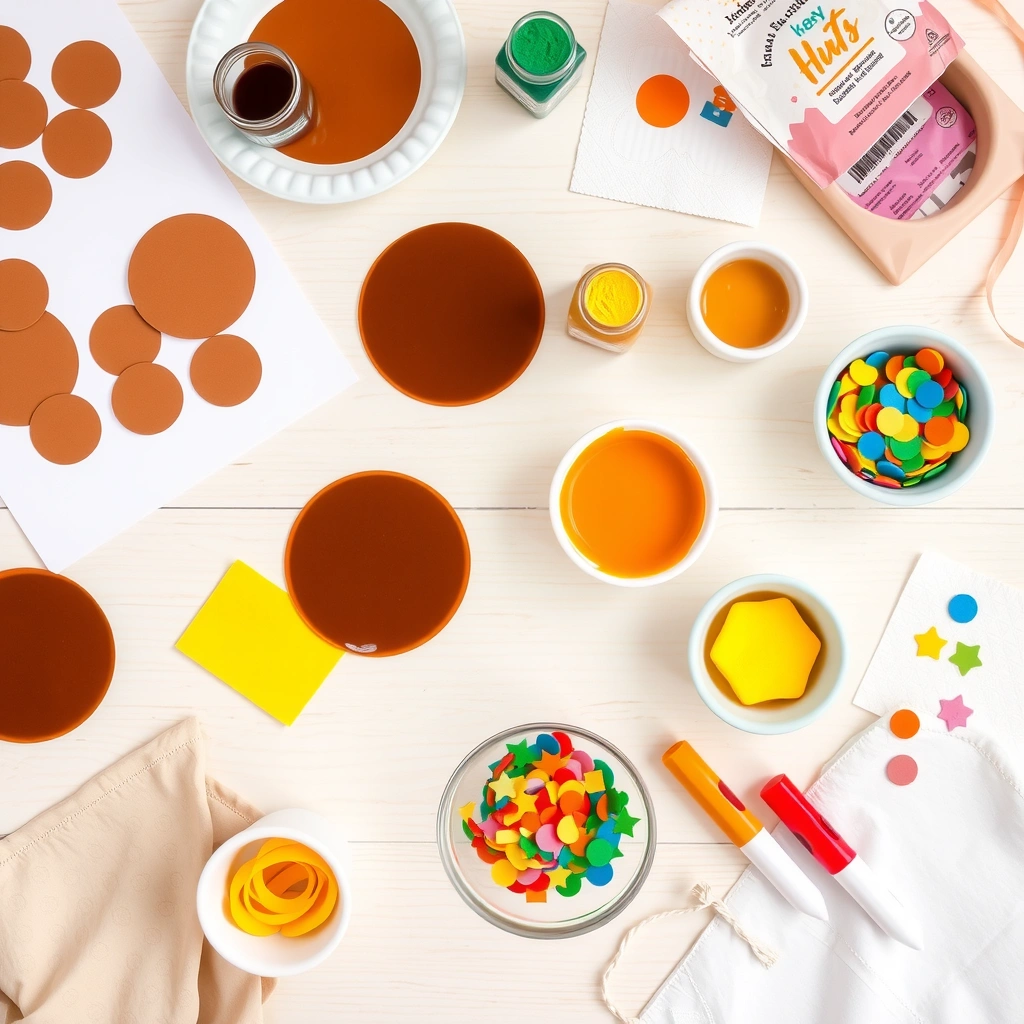 Zestaw materiałów — widok z góry - Materiały - Ciasteczka