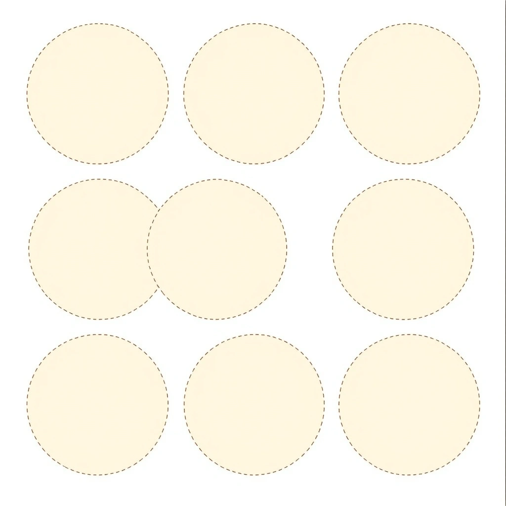 Kółka twarzy — szablony (beżowe pola do twarzy) - Szablony - Górnik