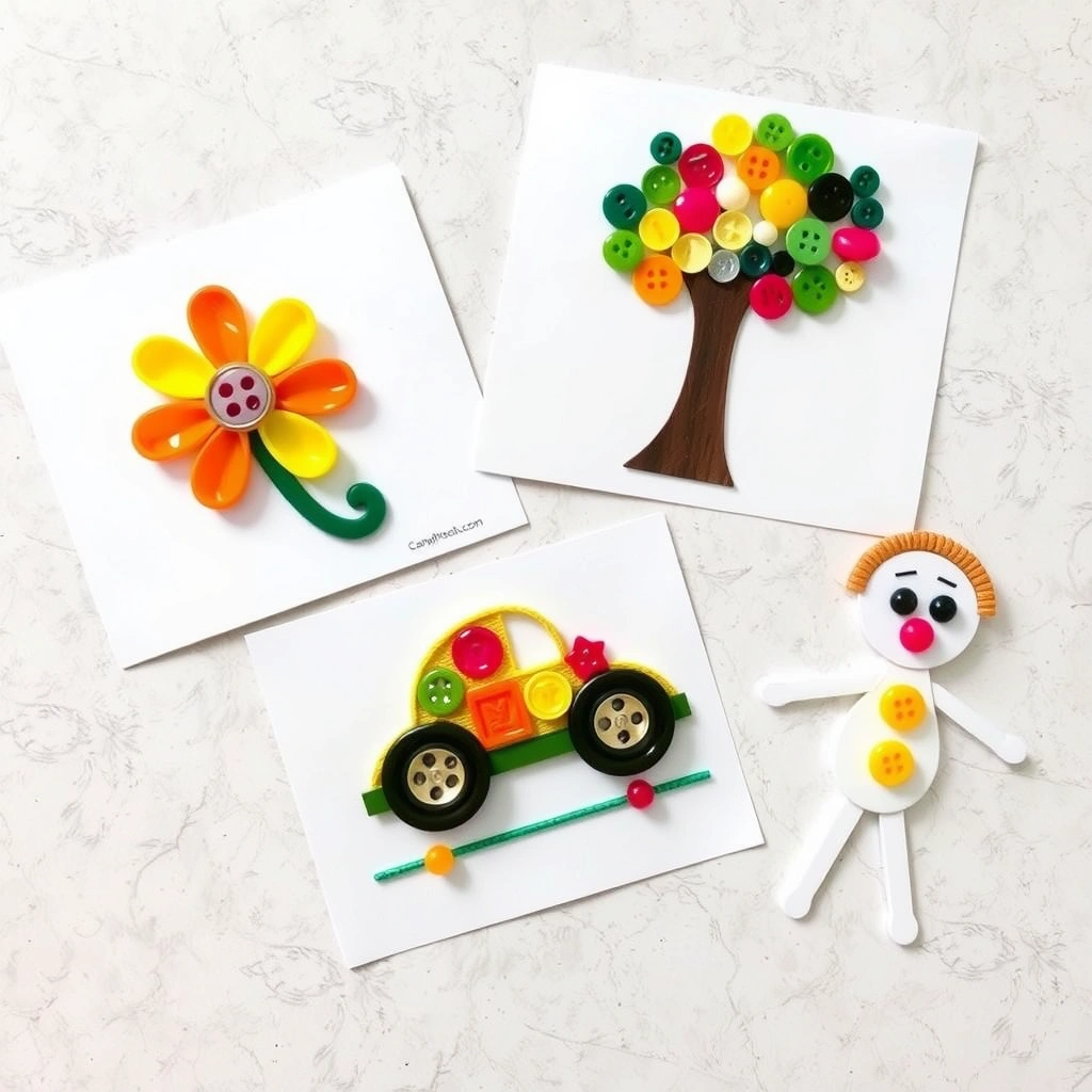 Przykładowe prace — inspiracje z guzików - Materiały - Guziki