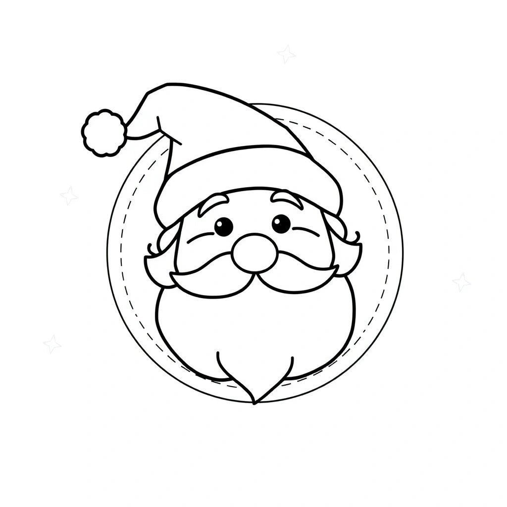 Kolorowanka – Mikołaj z talerzyka - Kolorowanki - Mikołajki