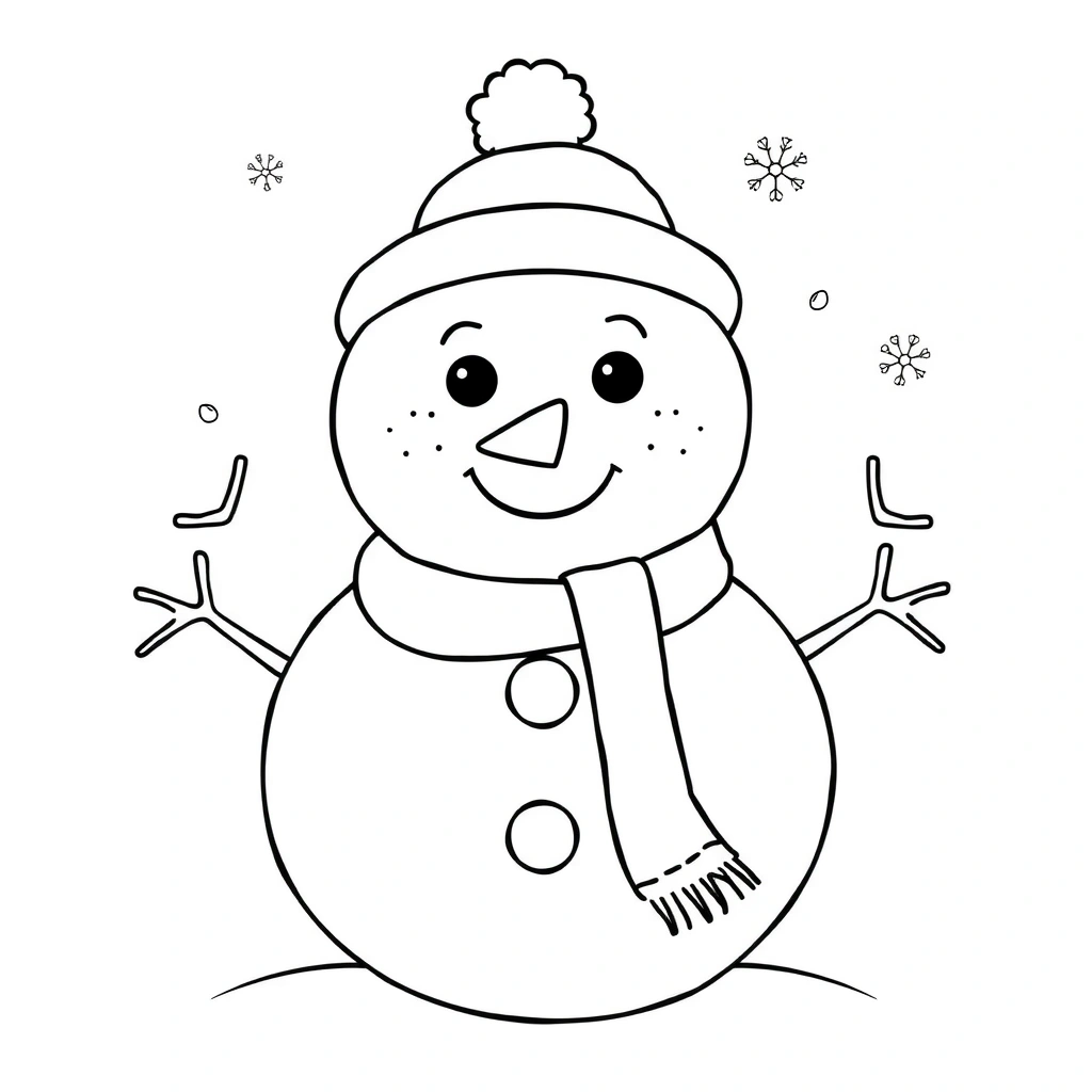 Kolorowanka — bałwan - Kolorowanki - Bałwan