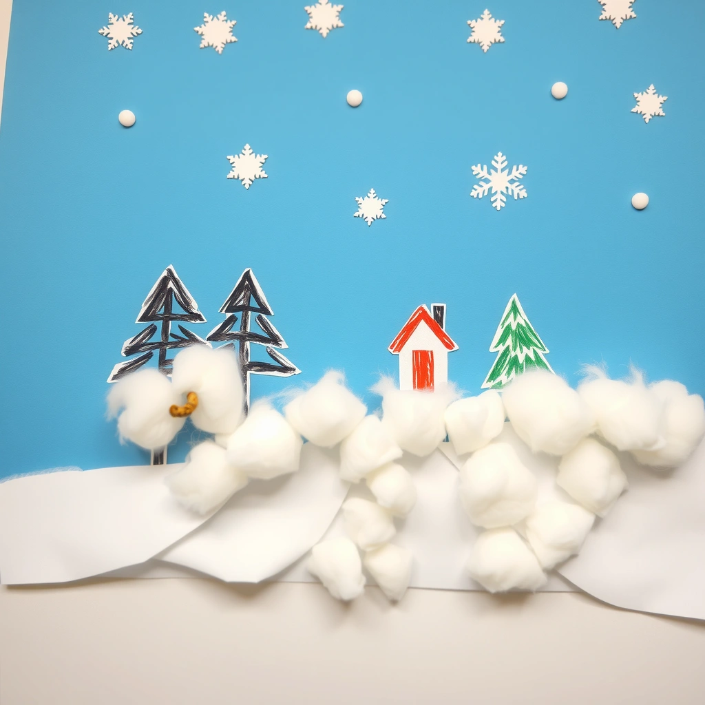 Gotowy obrazek – inspiracja - Materiały - Zima