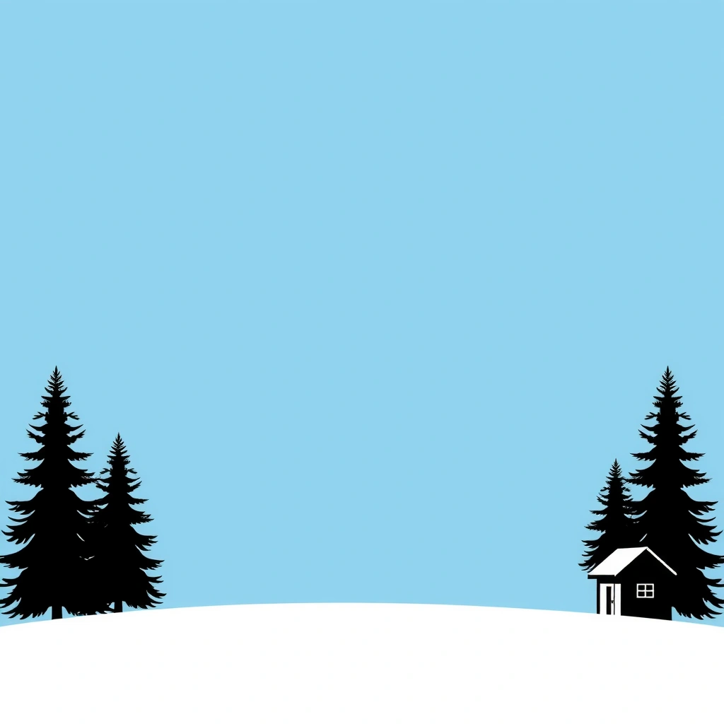Szablon tła A4 z horyzontem - Szablony - Zima