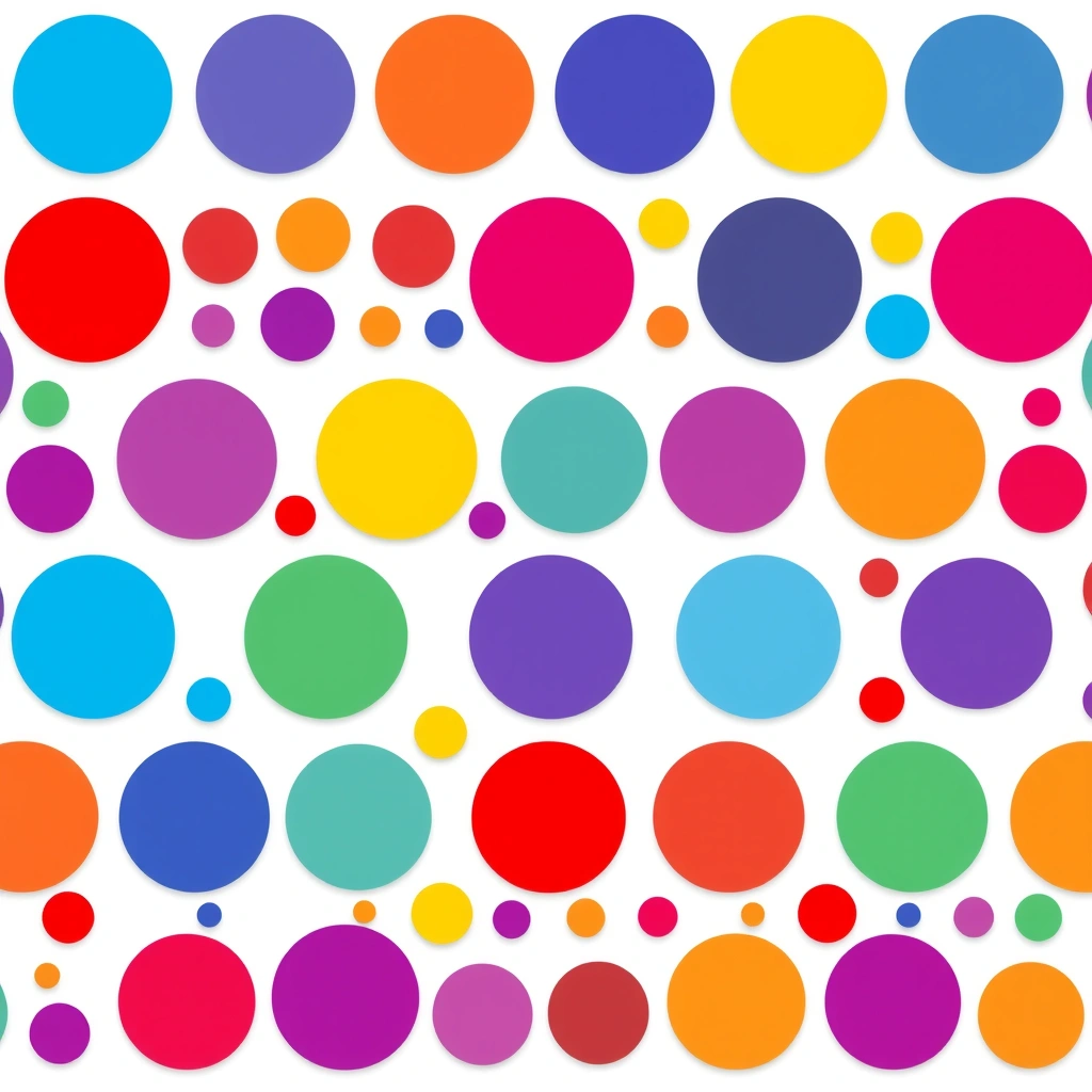 Arkusz kolorowych kółeczek - łuski i oczka (A4) - Szablony - Ryby