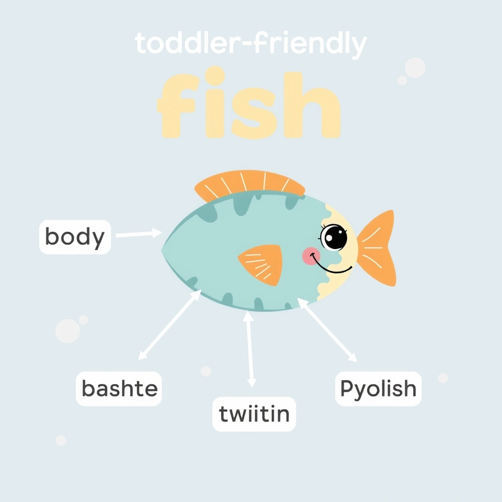 Plakat edukacyjny: części rybki - Materiały - Ryby