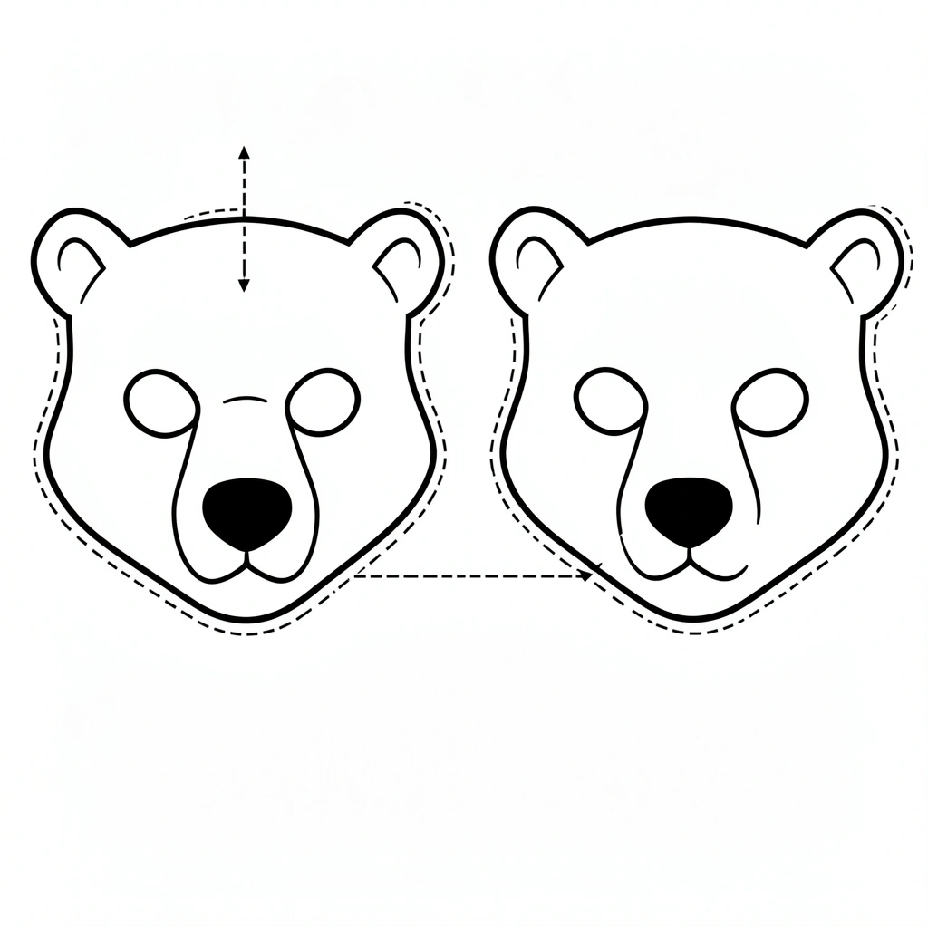 Szablon maski niedźwiedzia polarnego (do wydruku) - Szablony - Dzień Niedźwiedzia Polarnego