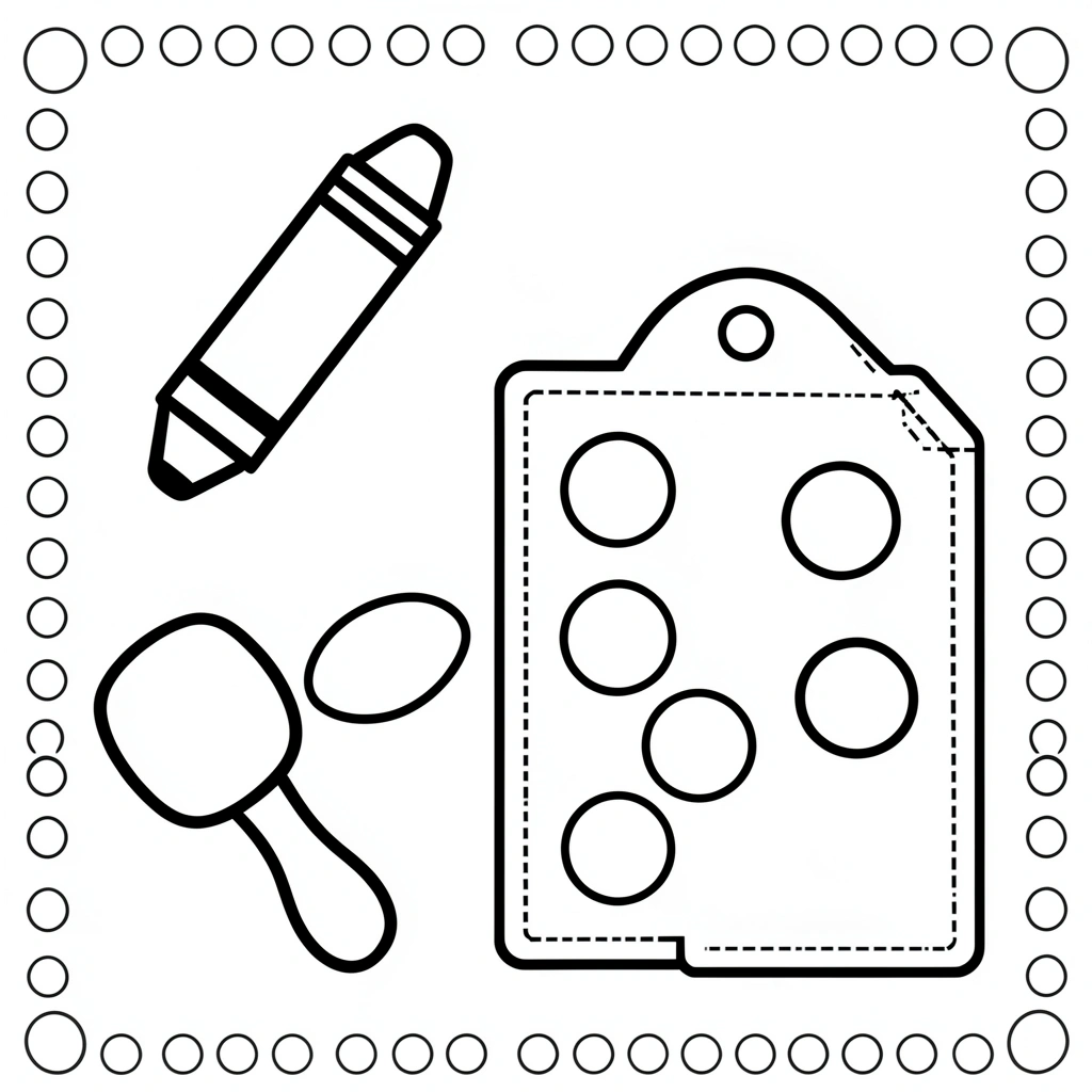 Kolorowanka — Symbole pisarza - Kolorowanki - Dzień Pisarza