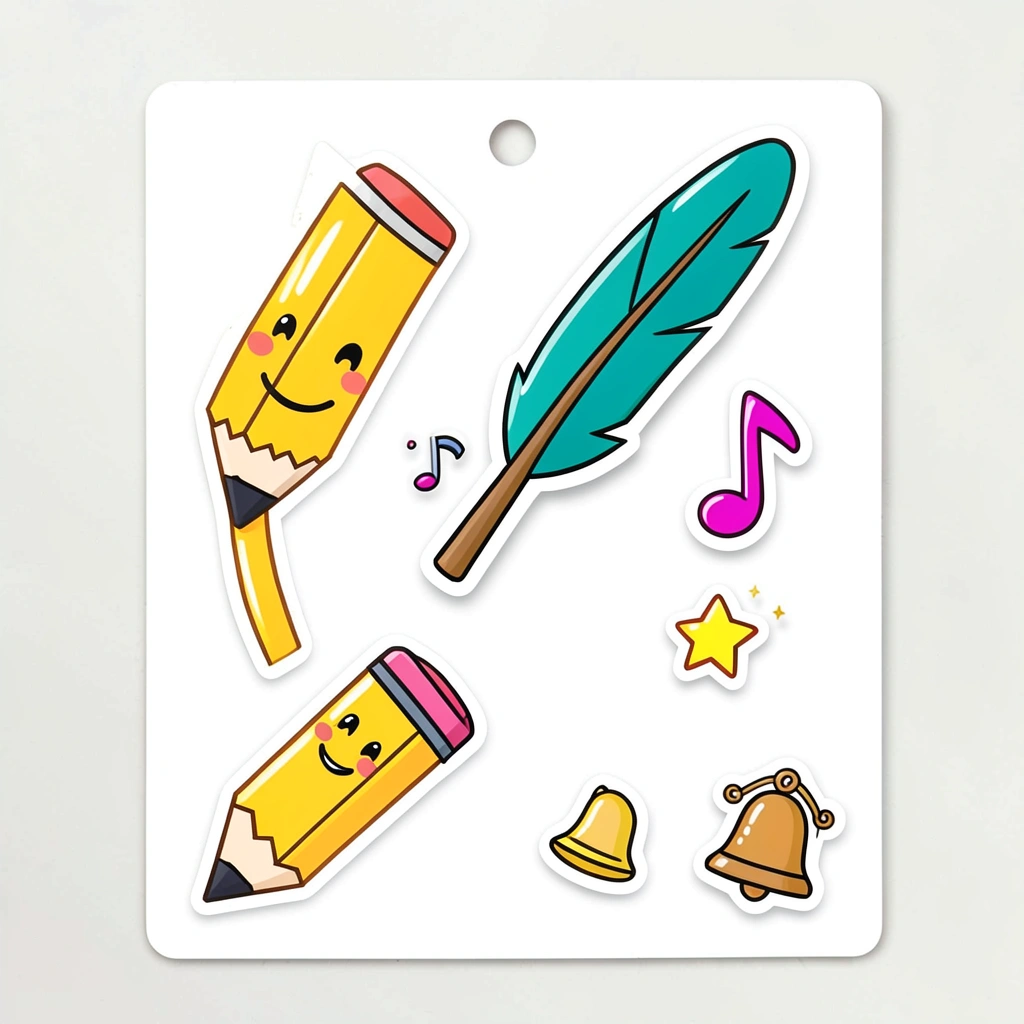 Naklejki motywacyjne — pieczątki dla uczestników - Materiały - Dzień Pisarza