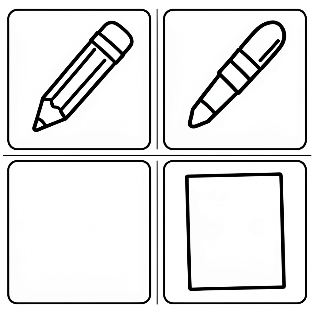 Kolorowanka: Przybory pisarskie - Kolorowanki - Dzień Pisarza