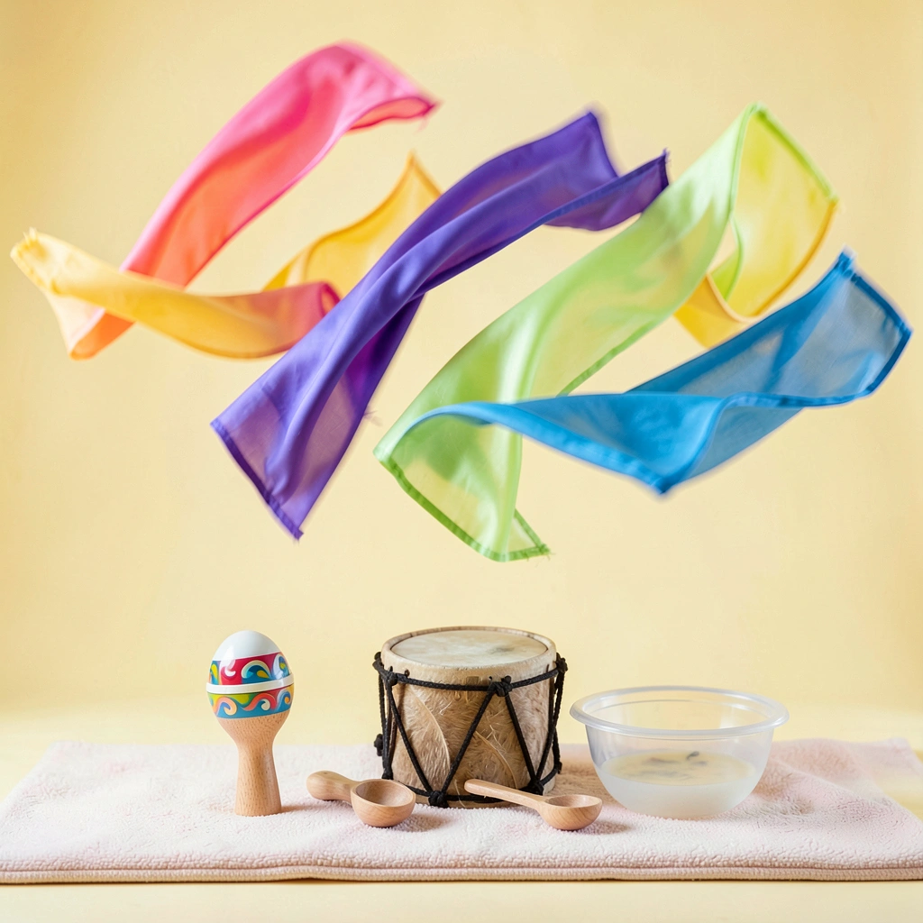 Chustki do tańca i instrumenty rytmiczne - Materiały - Dzień Gramatyki