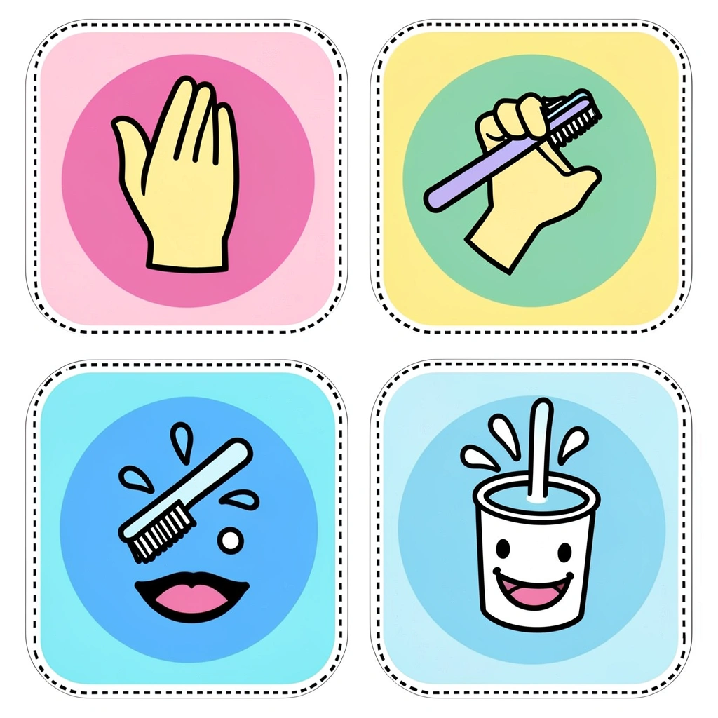 Karty rytmiczne i sygnały ruchowe - Szablony - Dzień Dentysty