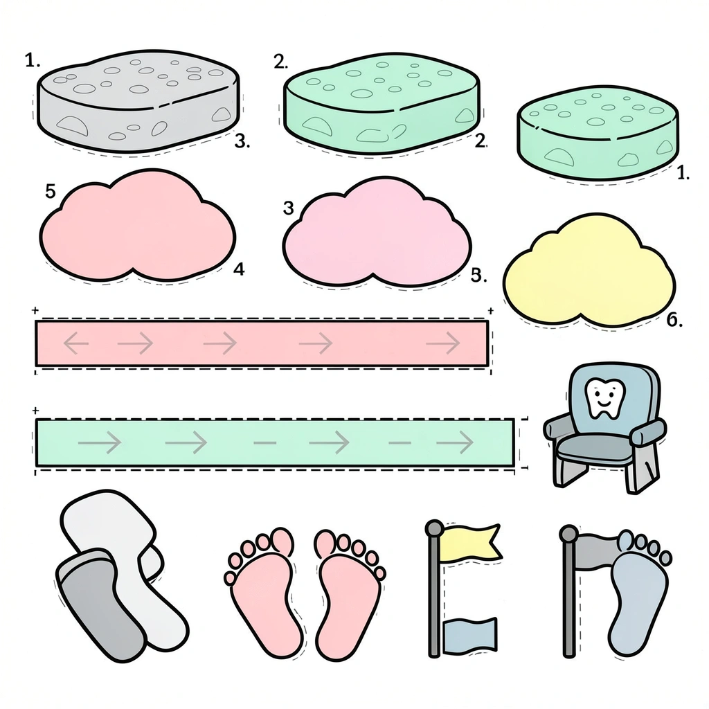 Szablony do toru przeszkód - Szablony - Dzień Dentysty