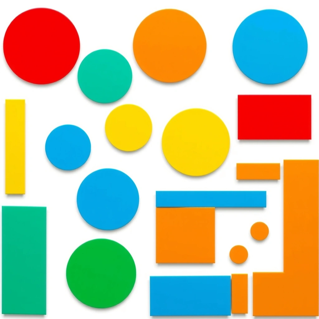 Karty z kształtami do wycięcia - Szablony - Klocki LEGO