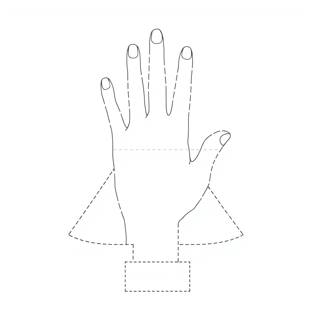 Szablon: Odciski dłoni do choinki - Szablony - Wigilia