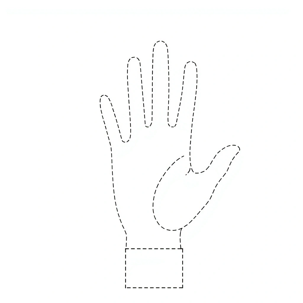 Szablon: Odciski dłoni do choinki - Szablony - Wigilia