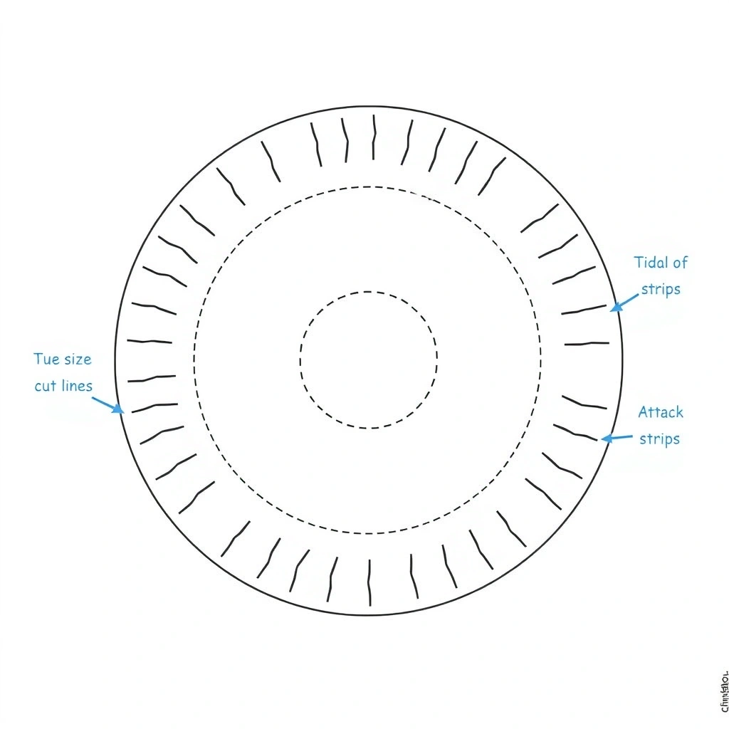 Szablon — papierowy talerzyk / okrąg z pomocnymi liniami - Szablony - Sylwester