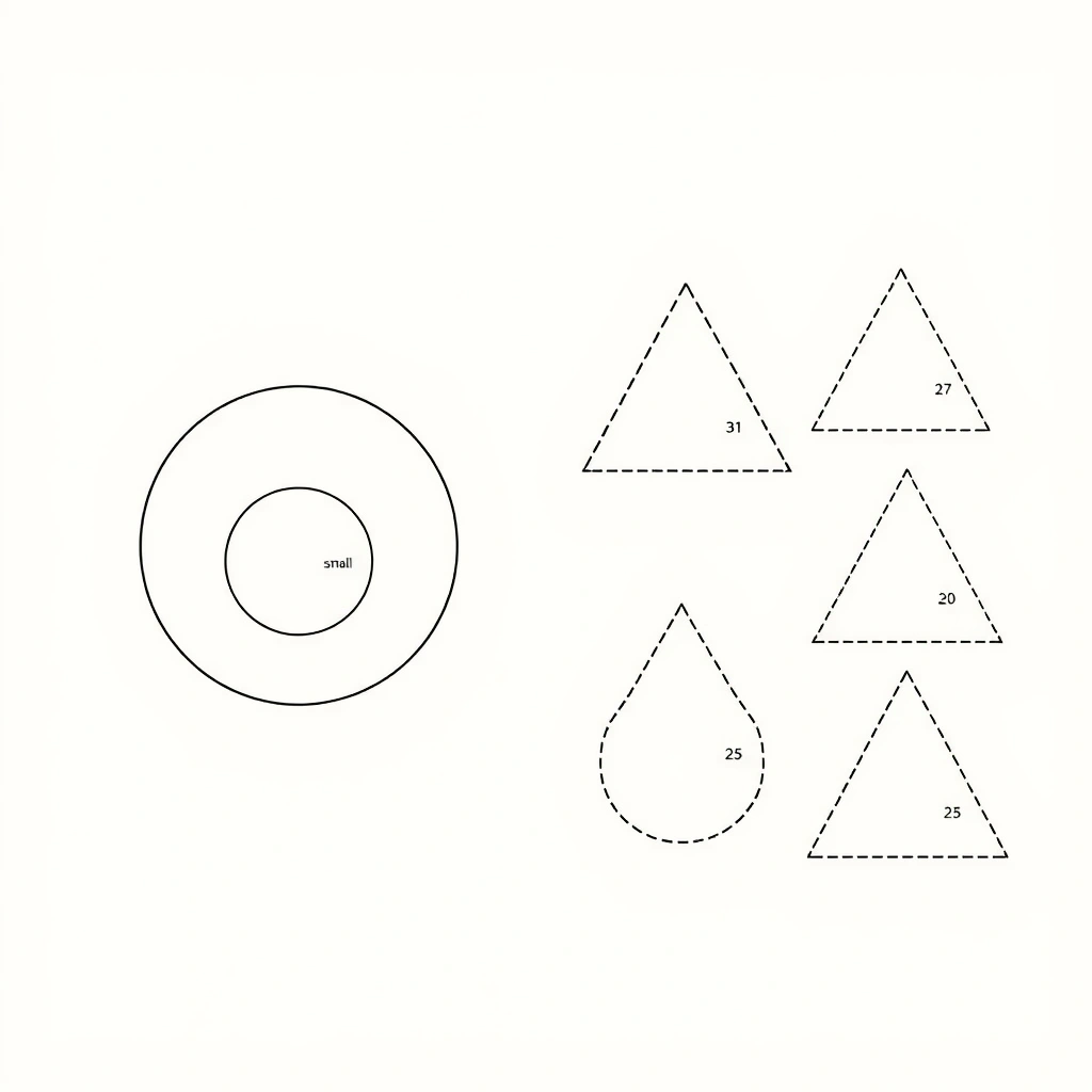 Szablony do wycięcia: kółka i trójkąty - Szablony - Boże Narodzenie