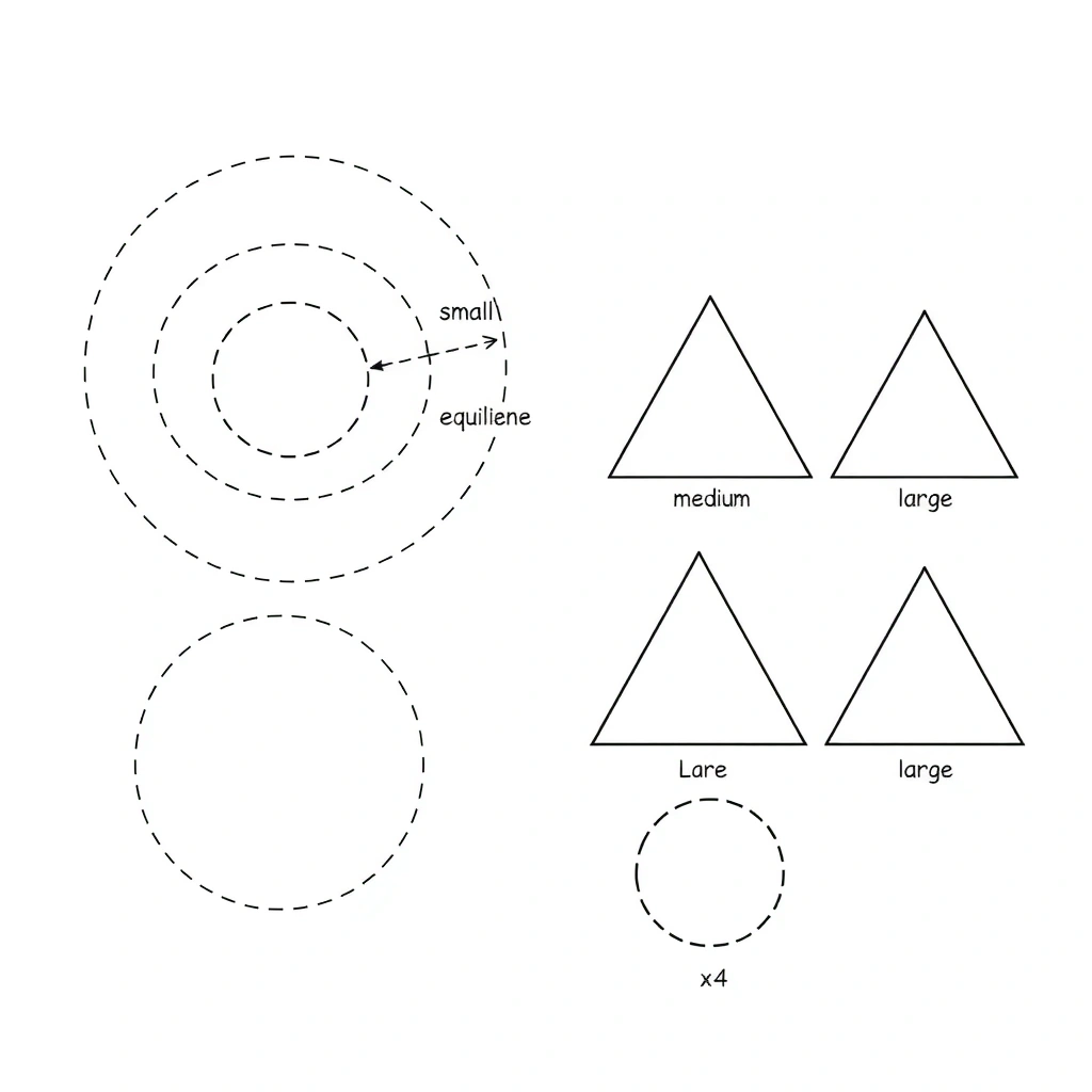Szablony do wycięcia: kółka i trójkąty - Szablony - Boże Narodzenie