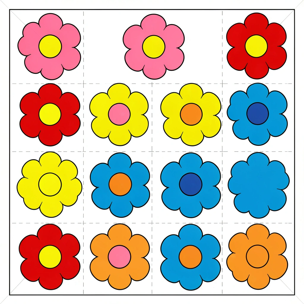 Arkusz do wycięcia: płatki i środki - Szablony - Dzień Kobiet