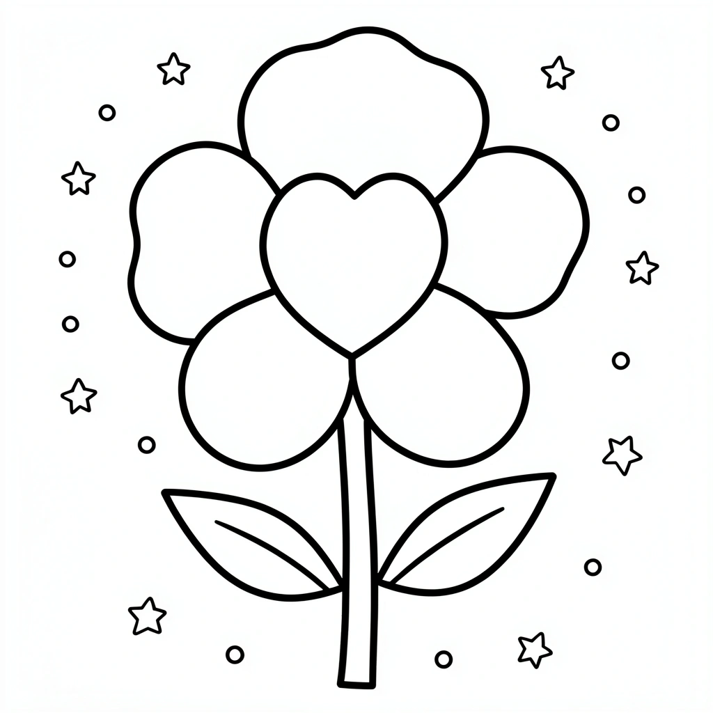 Kolorowanka — papierowy kwiatek - Kolorowanki - Dzień Kobiet