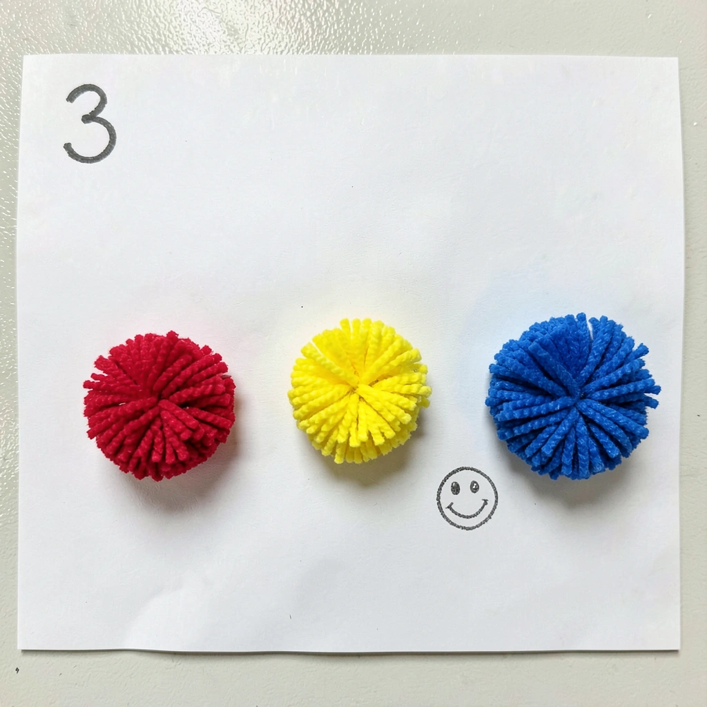 Karta pokazowa: przykładowa praca — 3 plamki - Szablony - Dzień Matematyki