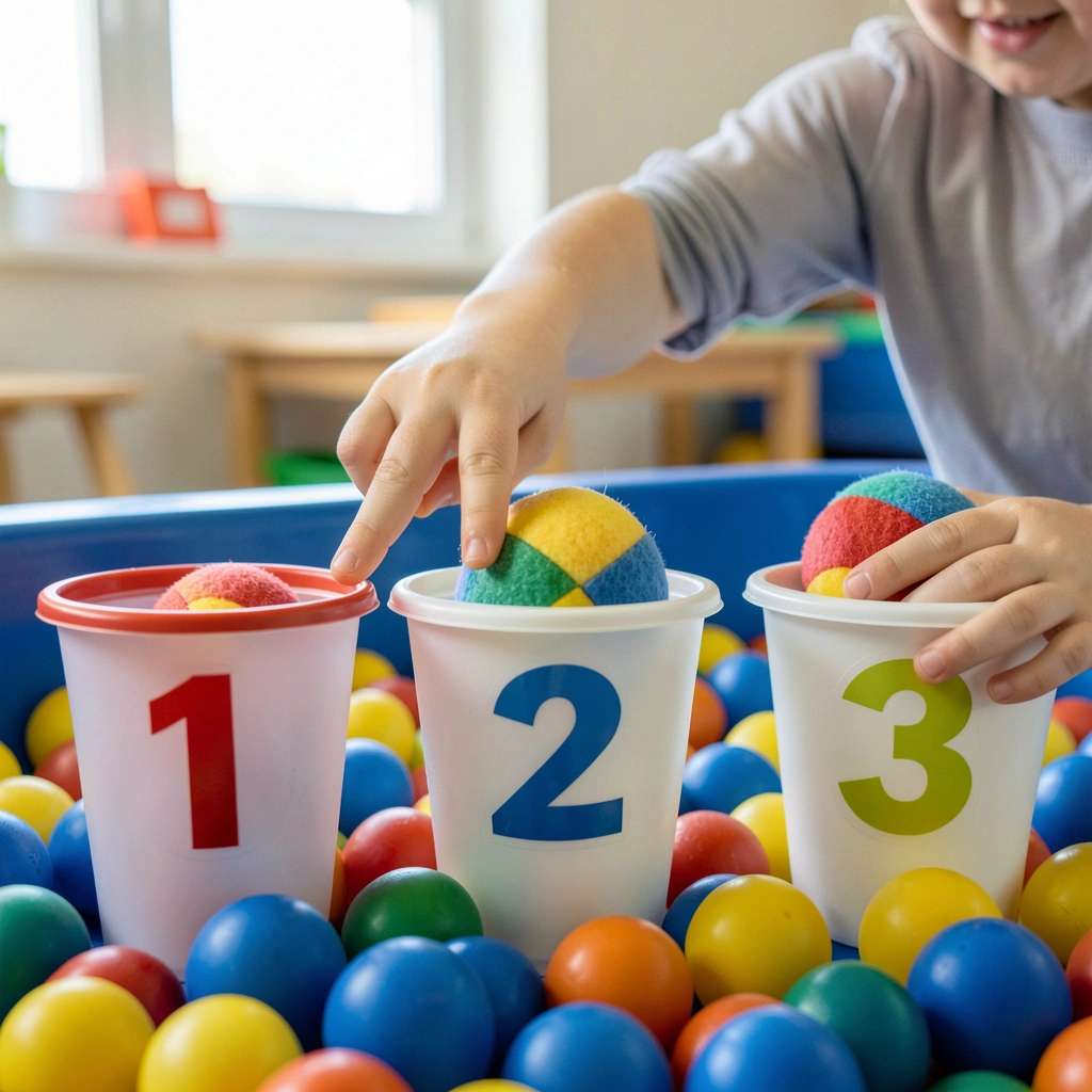 Stacja 1 — Basen z kulkami i kubeczki - Materiały - Dzień Matematyki