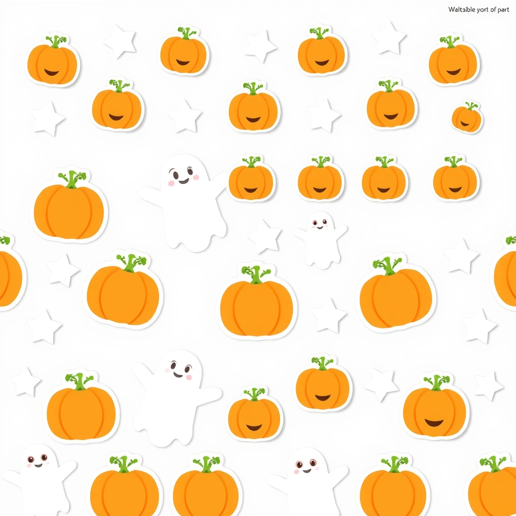 Dekoracja klasowa: girlanda z dyni i duchów - Szablony - Halloween