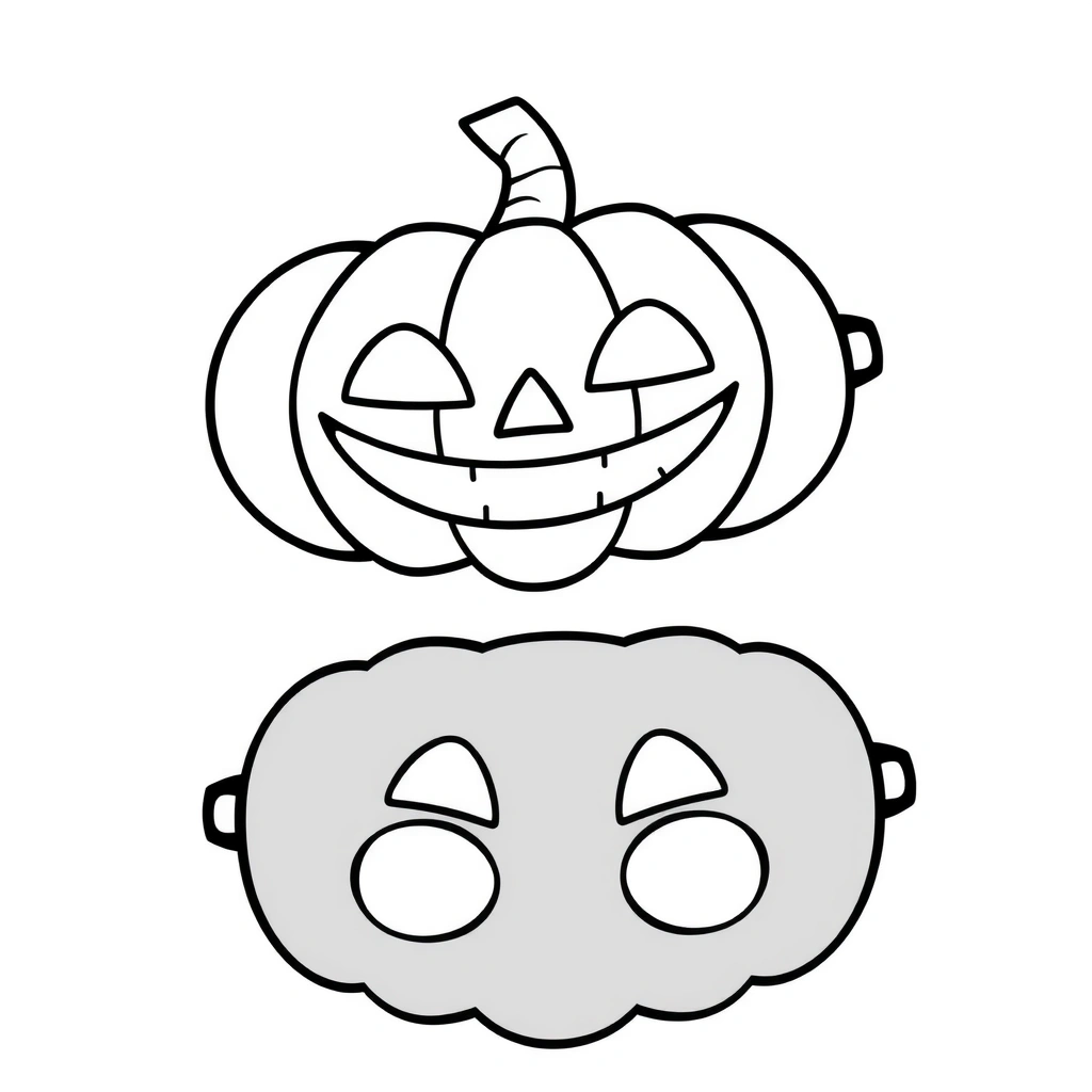 Szablony masek: dynia i duch - Szablony - Halloween
